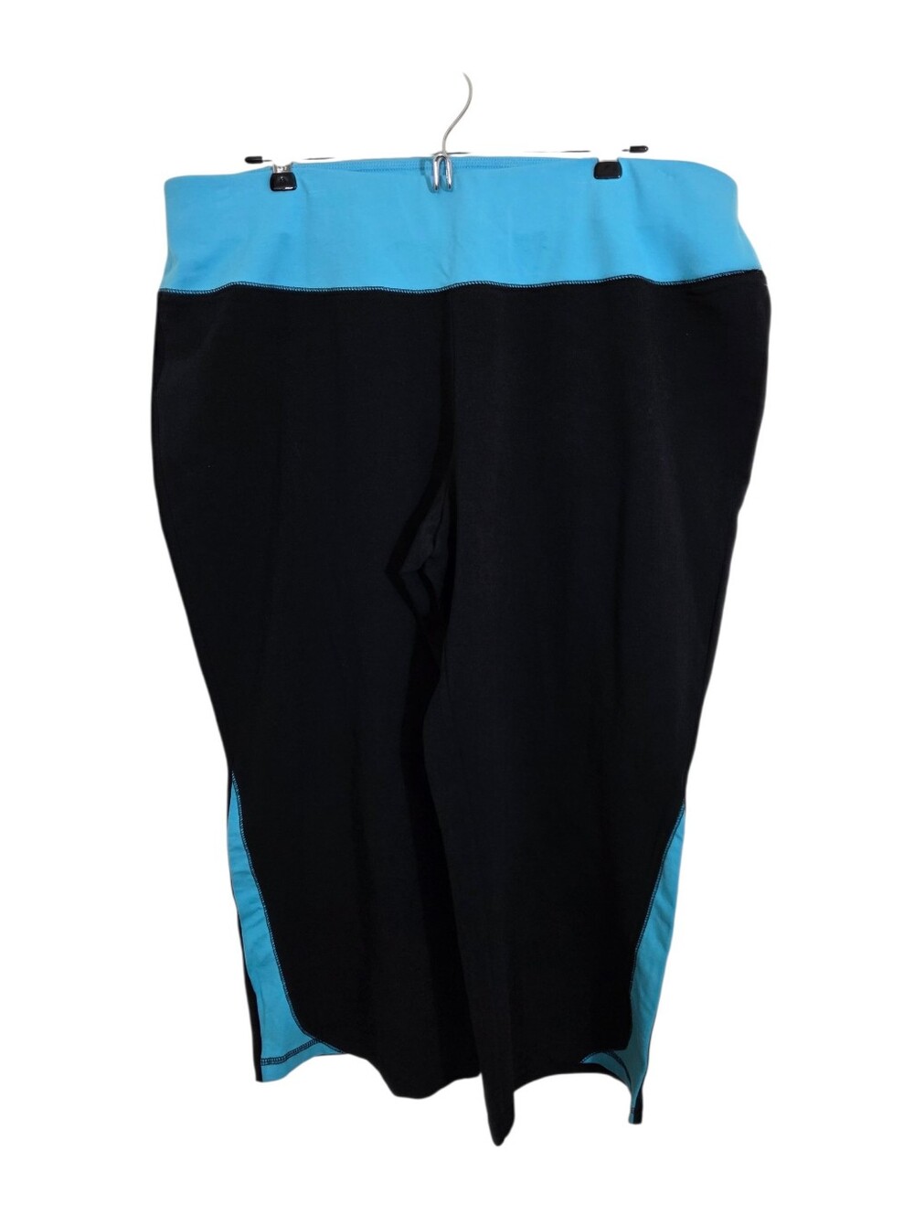 NWT Lane Bryant Colorblock Black Blue Cropped Athletic Leggings Size 14 16